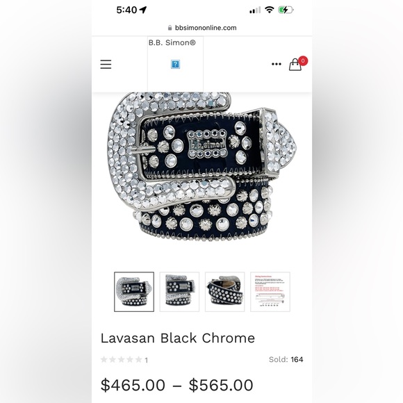 BB Simon Lavasan Black Chrome belt